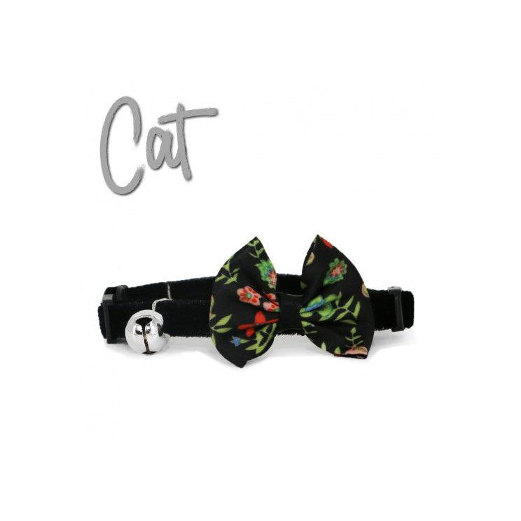 Ancol Velvet Cat Collar with Bow-Pettitt and Boo