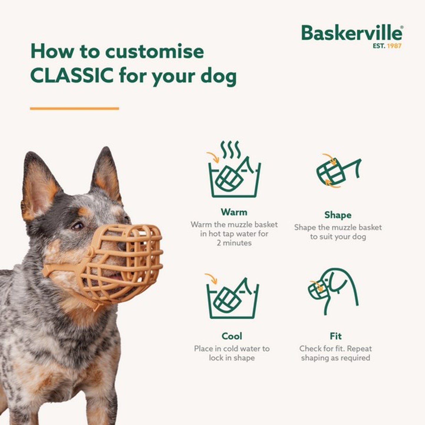 Baskerville Classic Basket Muzzle Asst Sizes-Pettitt and Boo