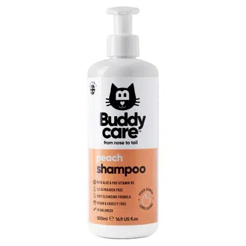 Buddy Care Cat Shampoo Peach 500ml-Pettitt and Boo