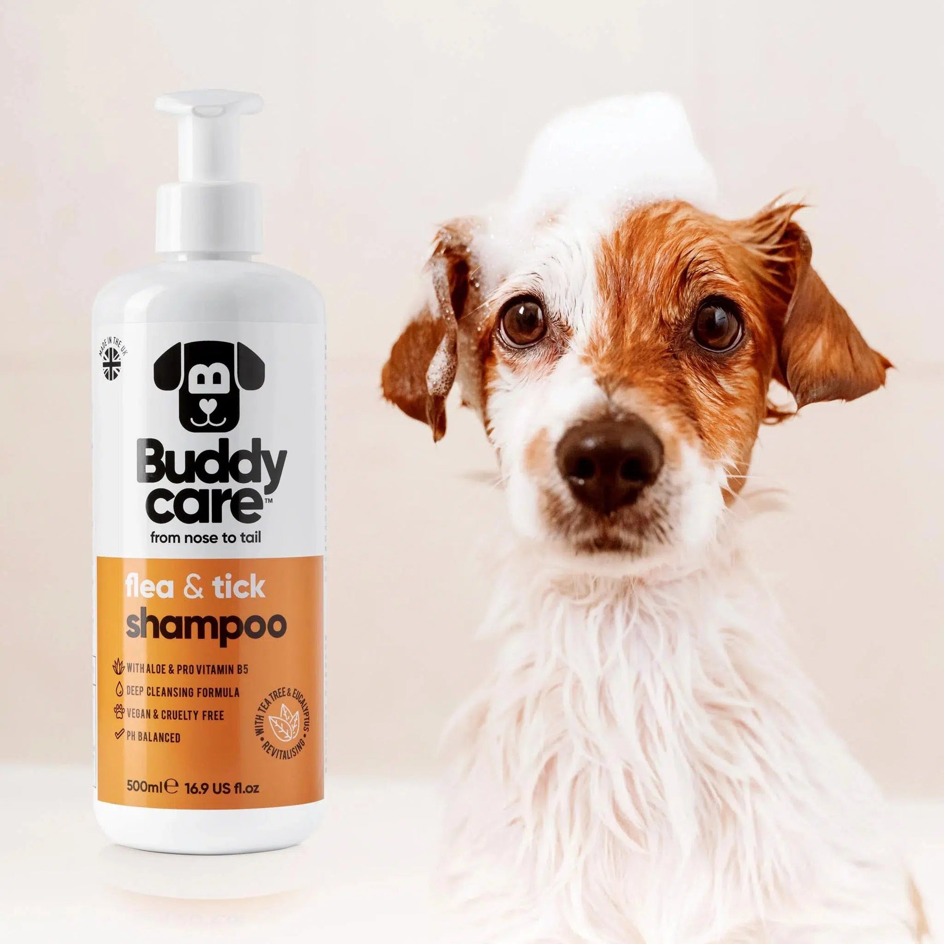 Buddy Care Flea & Tick Dog Shampoo 500ml-Pettitt and Boo