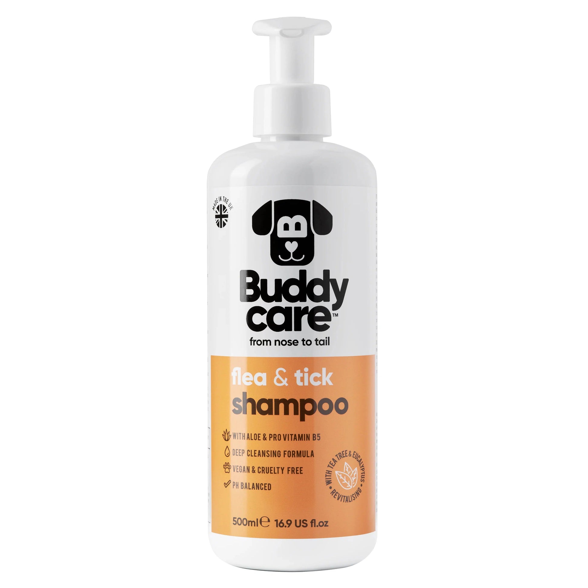 Buddy Care Flea & Tick Dog Shampoo 500ml-Pettitt and Boo