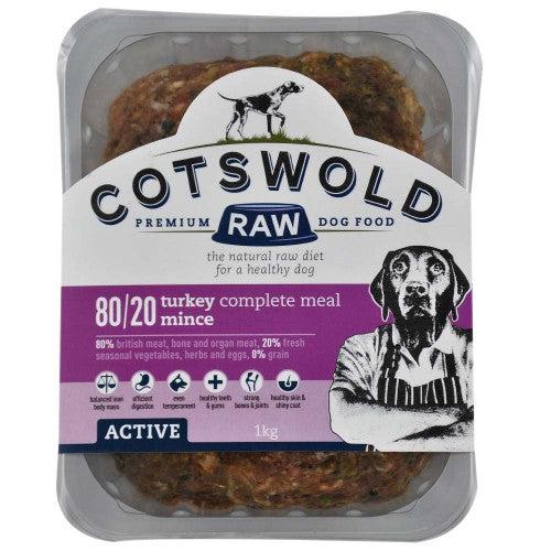 Cotswold Active 80/20 Raw Dog Food 500g-Pettitt and Boo