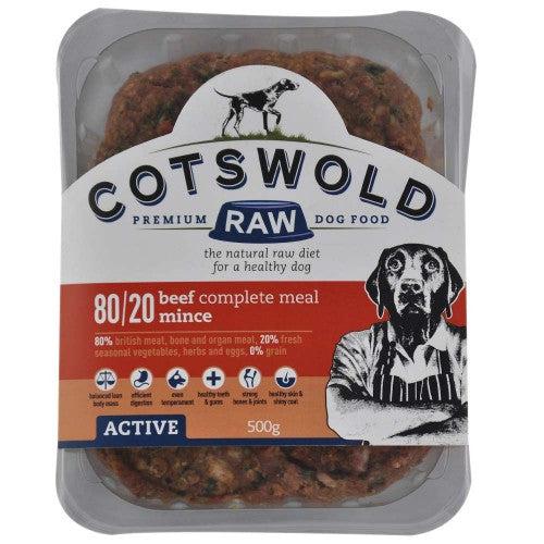 Cotswold Active 80/20 Raw Dog Food 500g-Pettitt and Boo