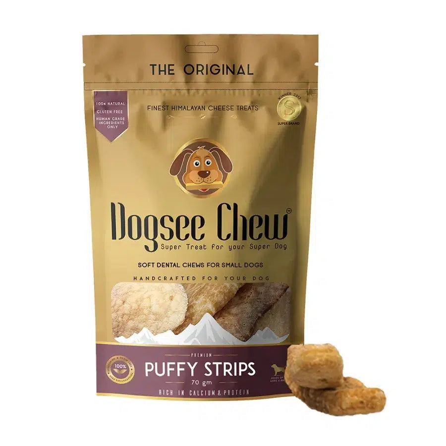 Dogsee Chew Puffy Strips 70g-Pettitt and Boo