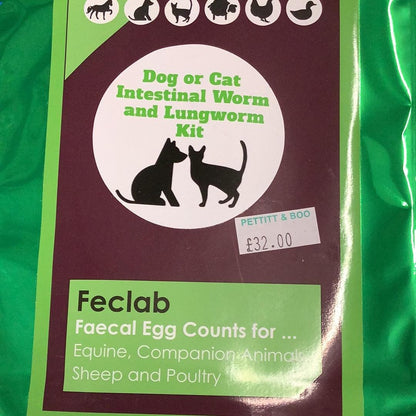 Feclab Dog & Cat Combined (Worm & Lungworm) Testing Kit-Pettitt and Boo