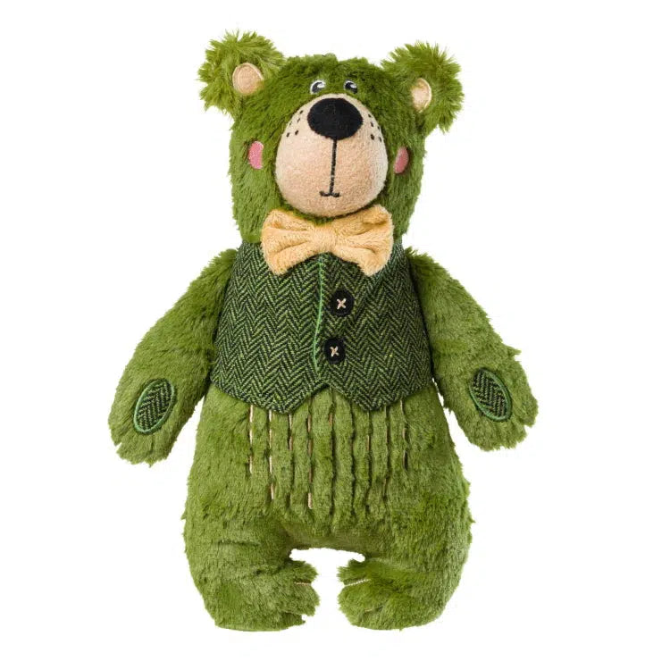 Forest Green Bear Dog Toy-Pettitt and Boo