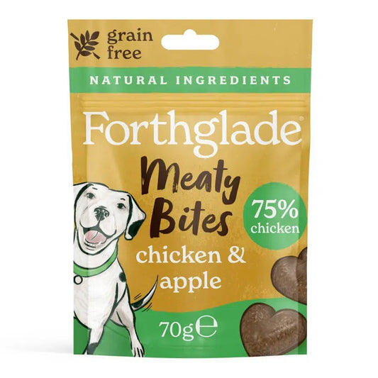 Forthglade Chicken With Apple Meaty Bites 70g-Pettitt and Boo