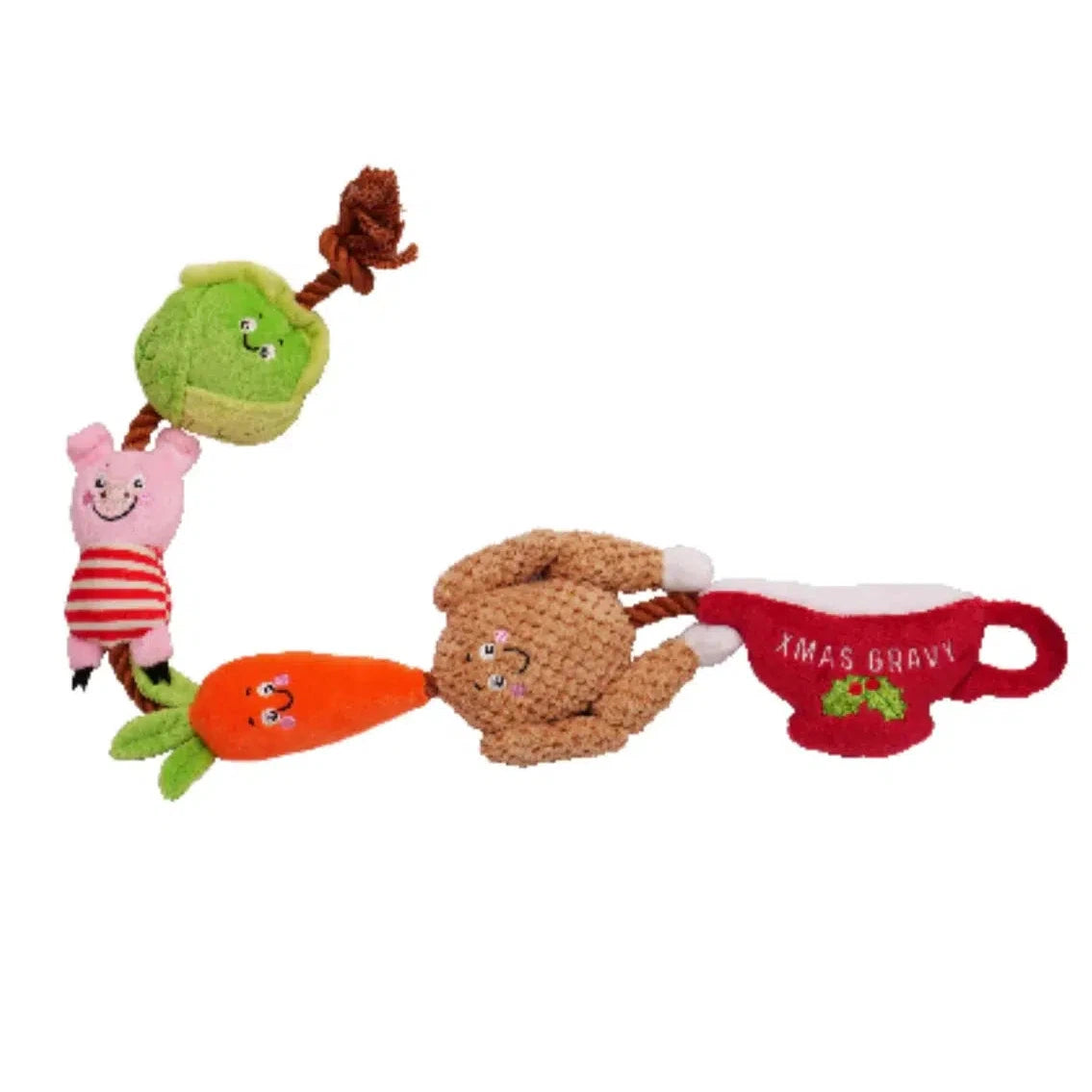 House of Paws Christmas Dinner Rope Toy-Pettitt and Boo