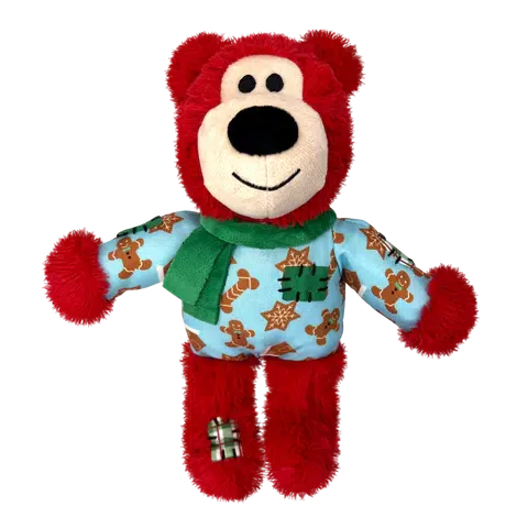 KONG Holiday Wild Knots Bear Asst S/M/L-Pettitt and Boo