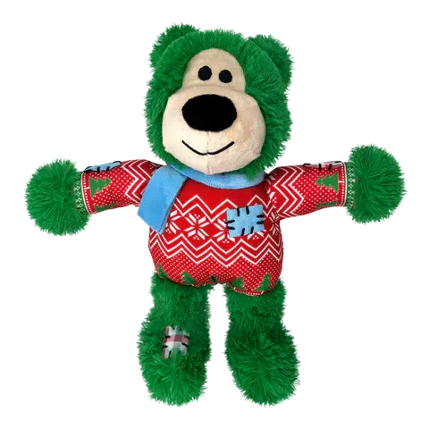 KONG Holiday Wild Knots Bear Asst S/M/L-Pettitt and Boo