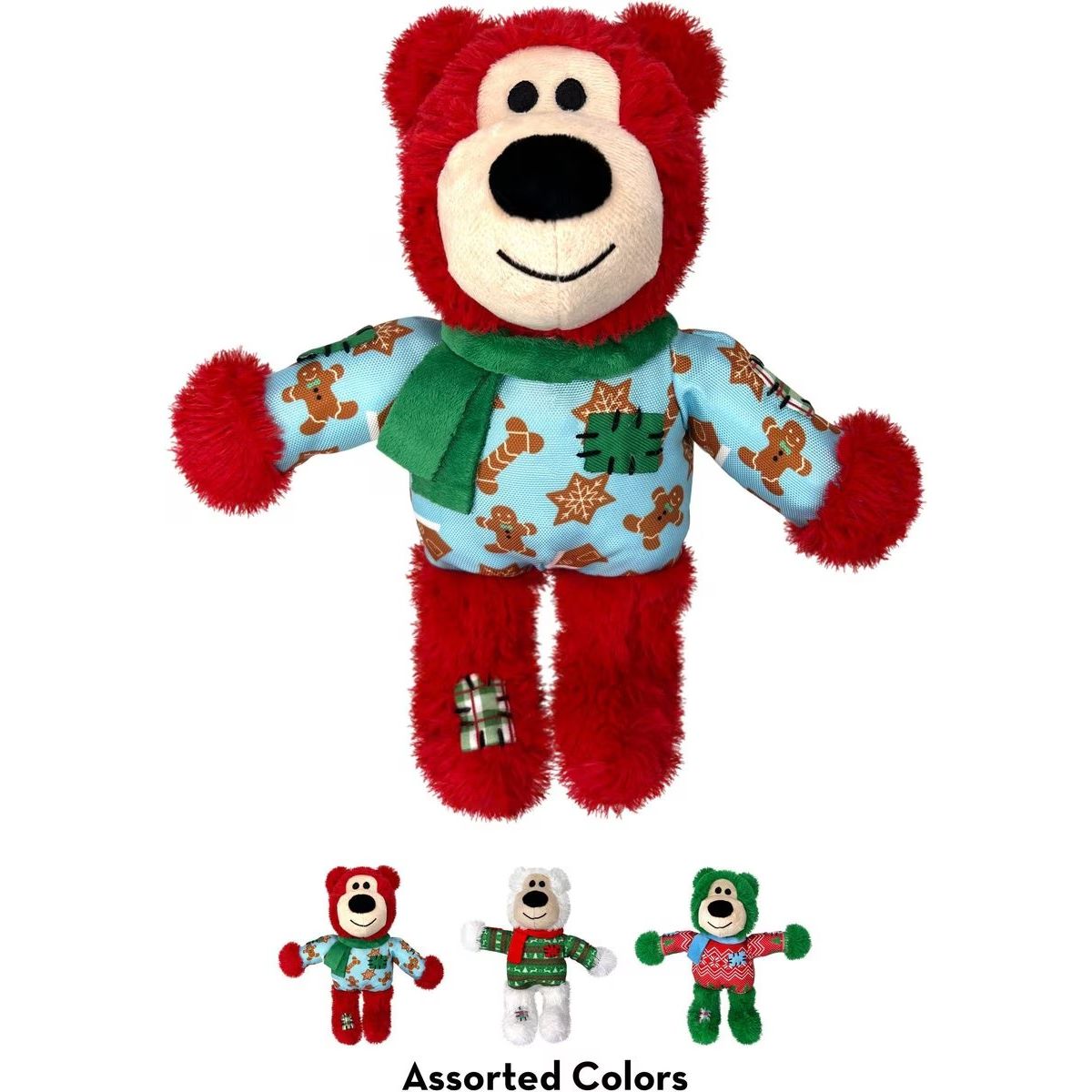 KONG Holiday Wild Knots Bear Asst S/M/L-Pettitt and Boo