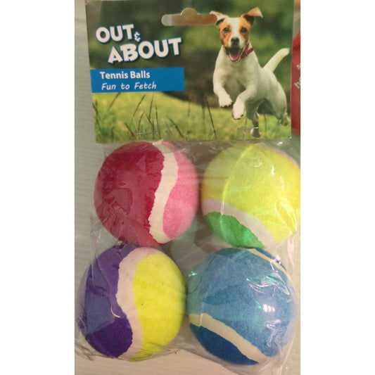 Tennis Ball 2.5" Assorted Pack 4-Pettitt and Boo