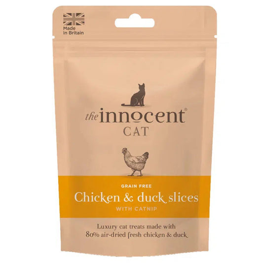 The Innocent Cat Chicken and Duck Slices with Catnip 70g-Pettitt and Boo