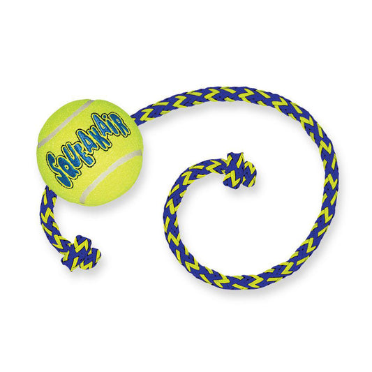 KONG SqueakAir Ball with Rope-Pettitt and Boo